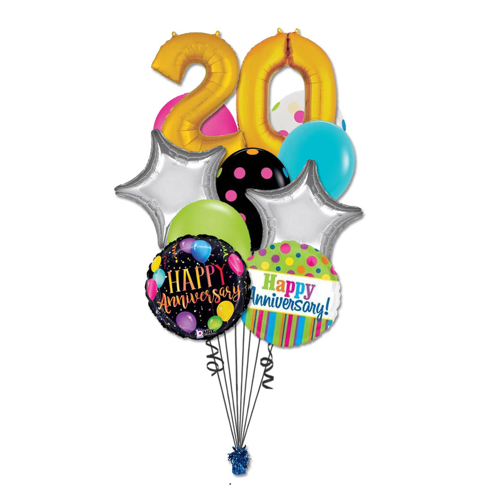 Anniversary Balloon Bouquet with Numbers